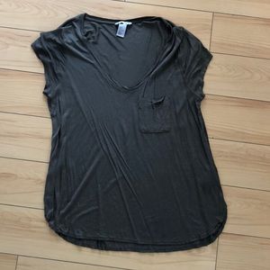 H&M Olive Green Basic T-Shirt